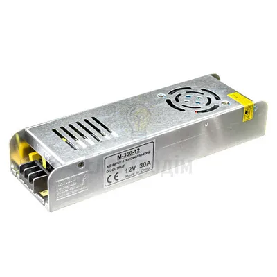 Блок  живлення 12В 30А - 360W серія M IP20 1013404 — купити в Електродім
