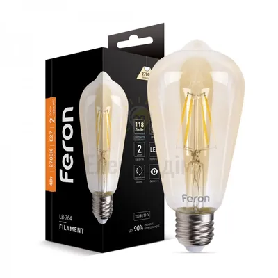 Світлодіодна лампа Filament LB-764 ST64 золото 230V 4W 470Lm E27 2700K 25857 — купити в Електродім