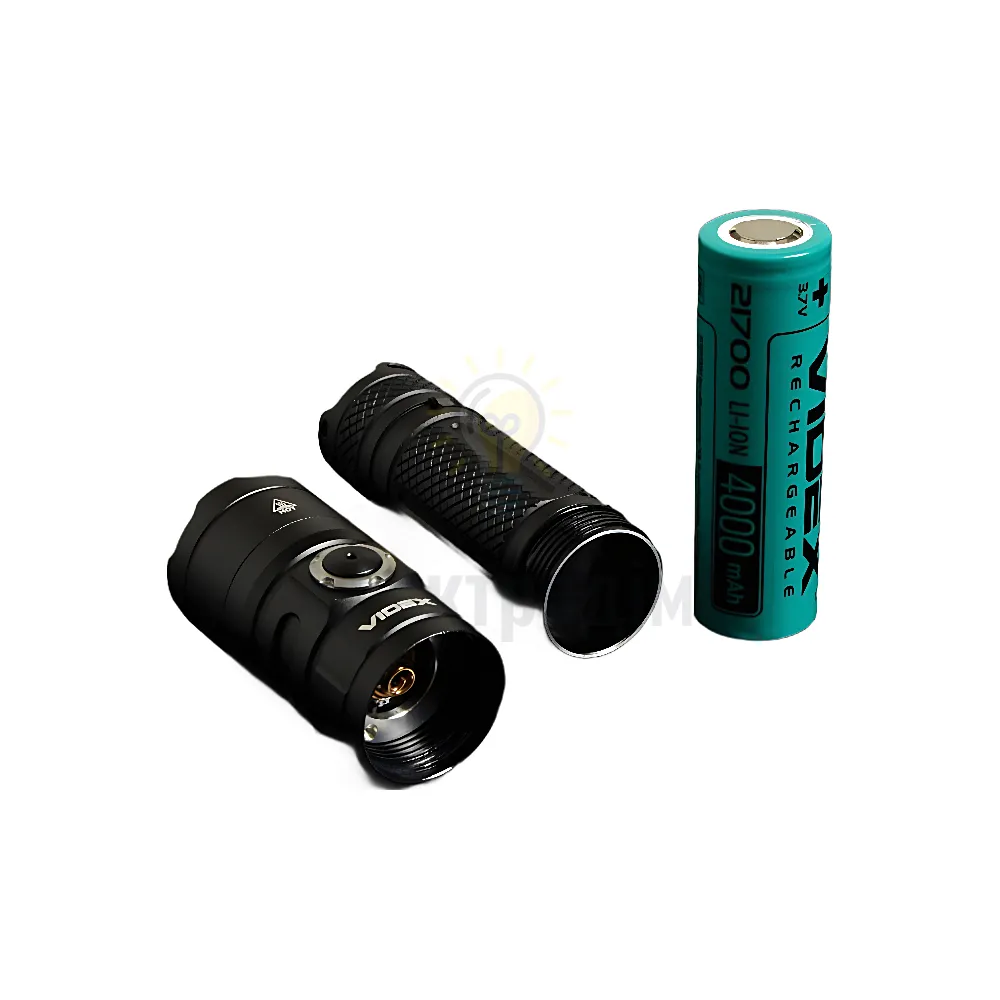 Портативный светодиодный фонарик VIDEX 4000Lm 6500K без знижки VLF-A406  - фото 1