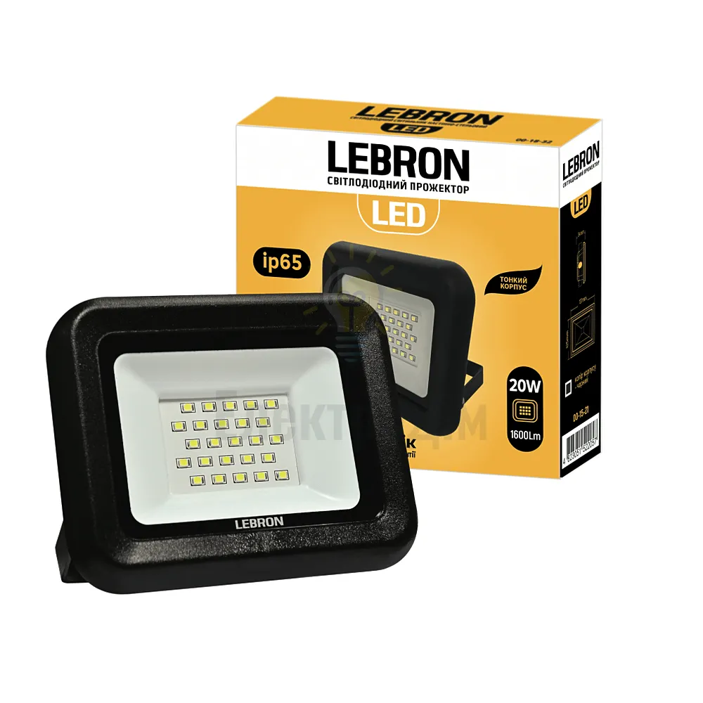 LED ПРОЖЕКТОР LEBRON LF, 30W, 6200K, 2400LM, УГОЛ 120 ° 17-08-31 