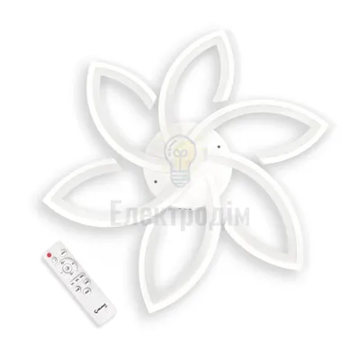 LED світильник VELMAX V-CL-LILY-6Wh, max 76W, 3000K-6500K, пульт, блок живлення, білий, 230V 23-43-26 — купити в Електродім