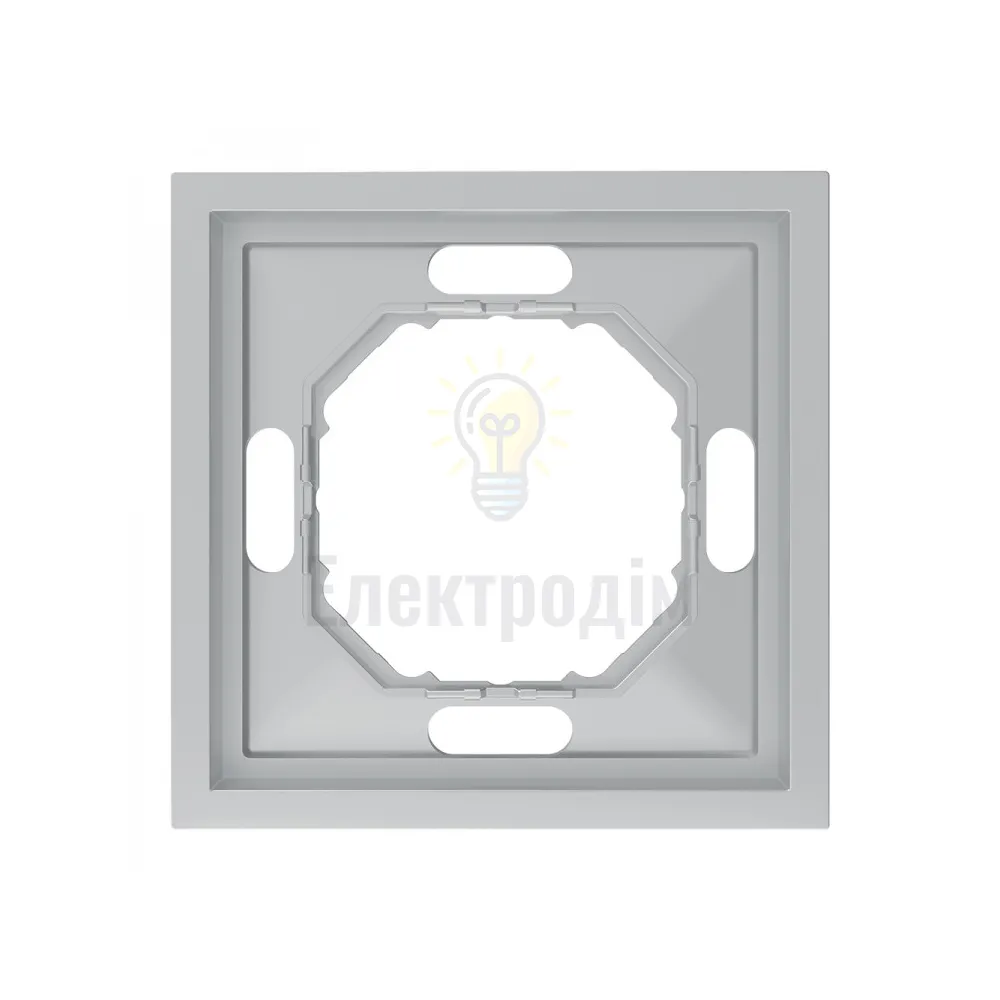 EF101-S рамка 1-місна універсальна срібло Soft 80806 