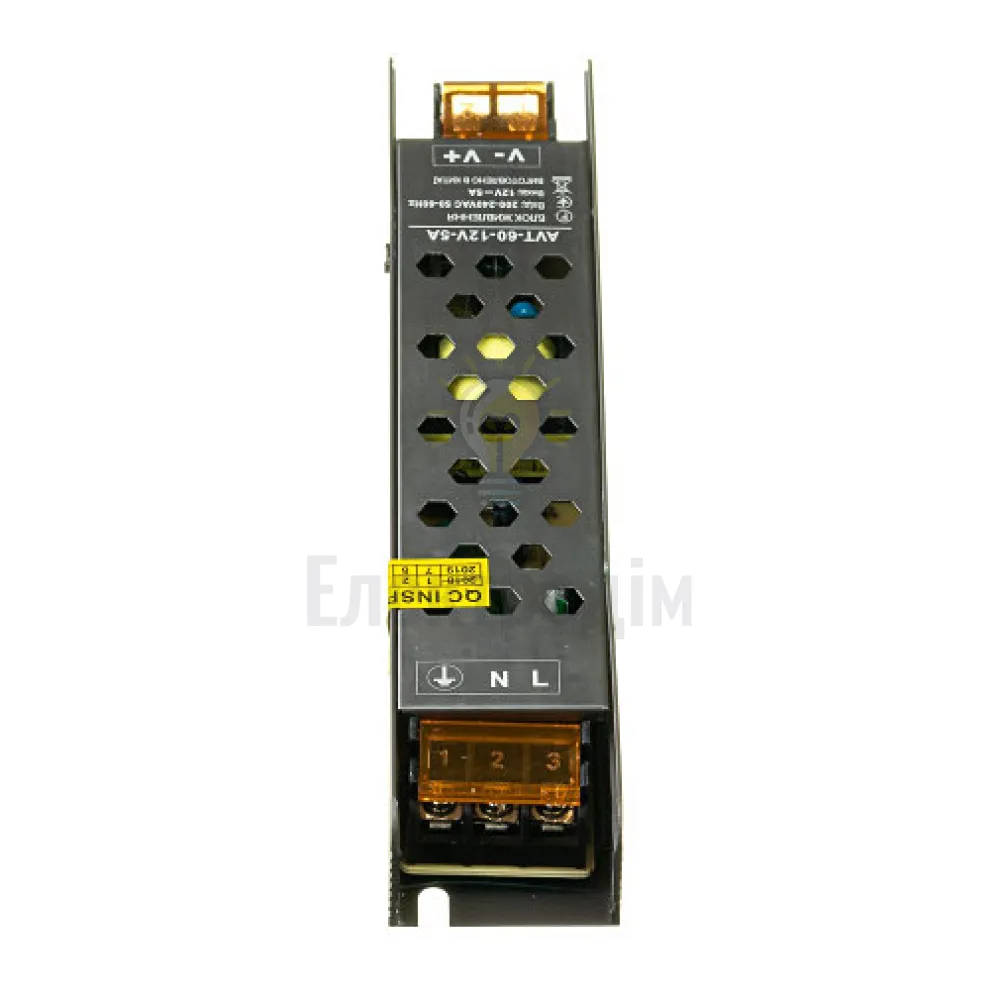 Блок  живлення 12В AVT 12V IP20 5А - 60W 1019865  - фото 2