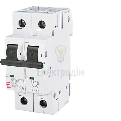 Авт. вимикач ETIMAT 10  2p C 2А (10 kA) 2133708 — купити в Електродім