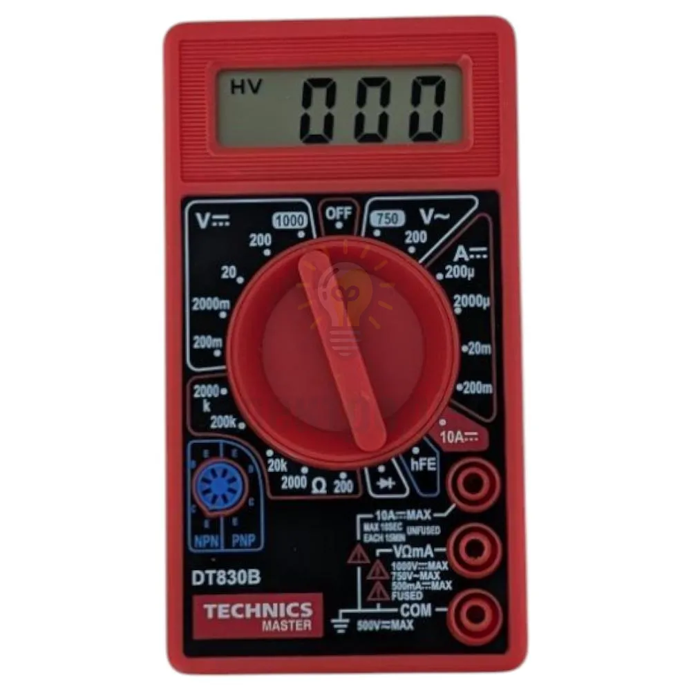 Мультиметр цифровой DT830B, 6 функций Technics 46-820 