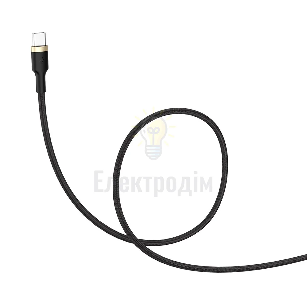 Кабель Colorway USB - Type-C (spiral) 2.4а 1м чорний CW-CBUC051-BK  - фото 3