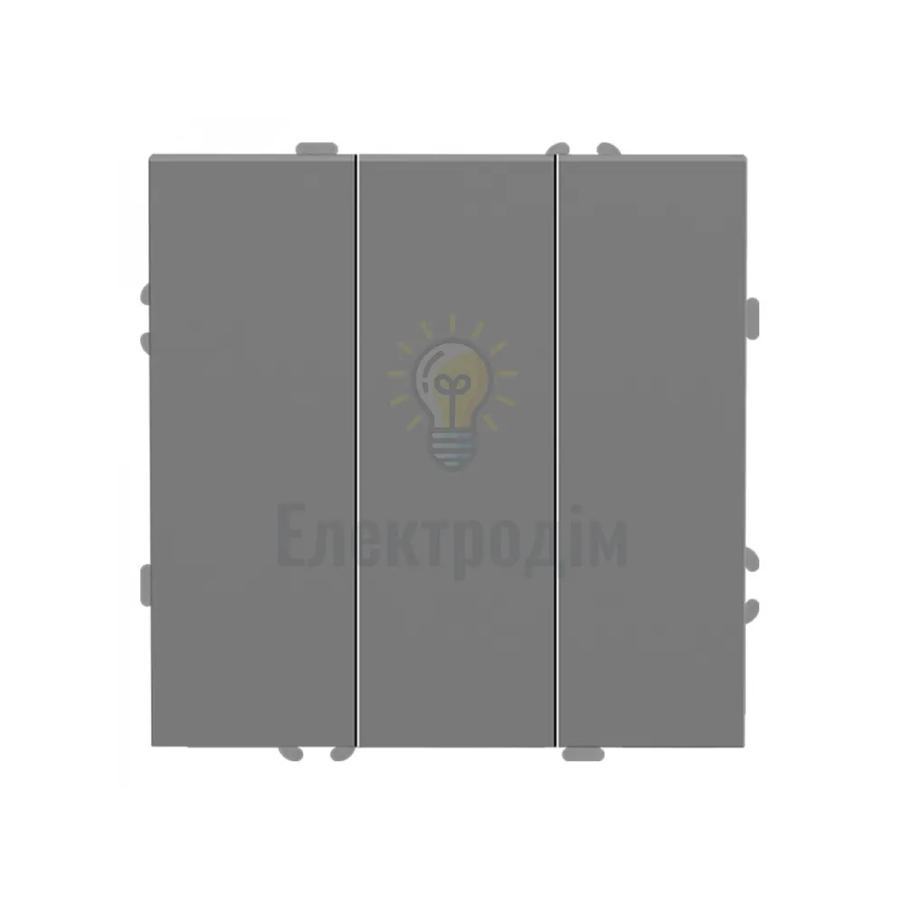 EV113-G вимикач 3-кл., механізм сірий 10А Soft 80765  - фото 2