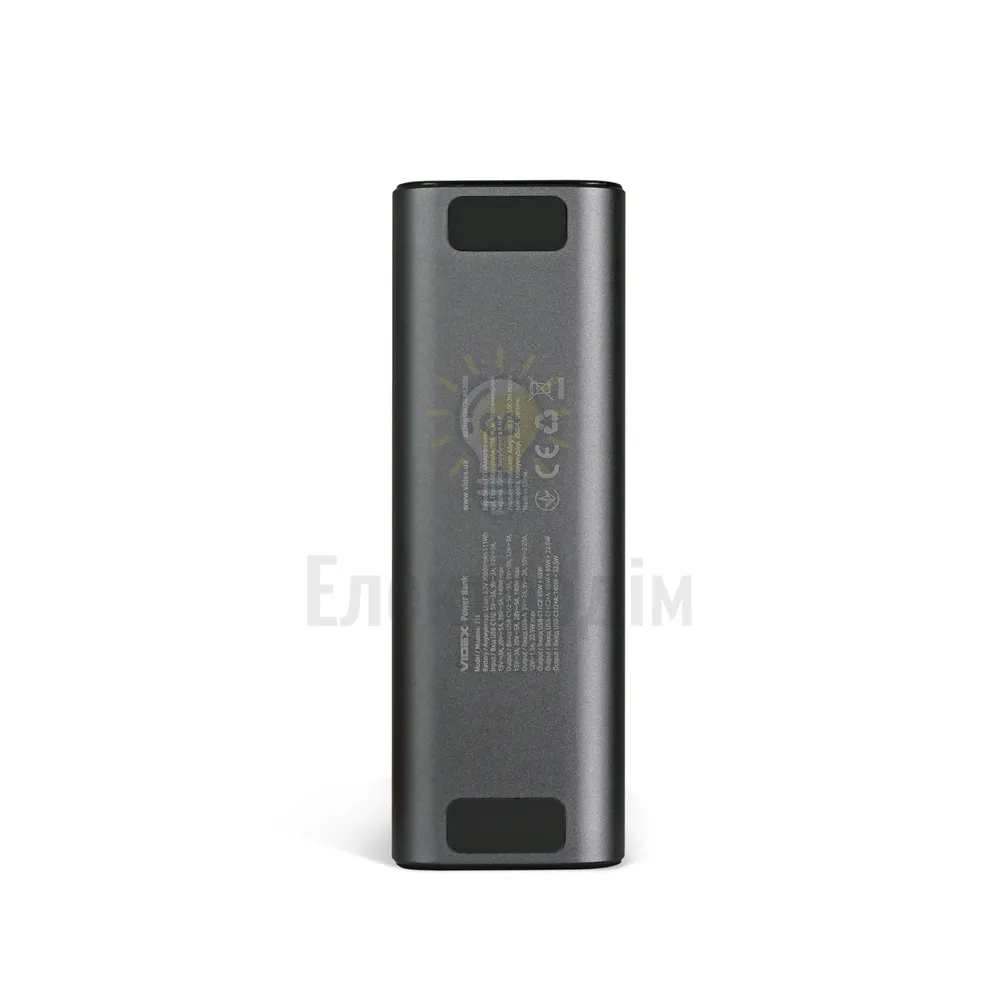 Повербанк 30000mAh VIDEX VPB-316 162W PD140W +Display VPB-316-G  - фото 7