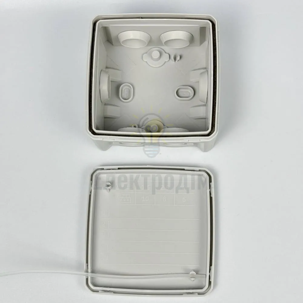Коробка розподільча СКІМ K85 88х88х52 сіра IP55 В1102006  - фото 12