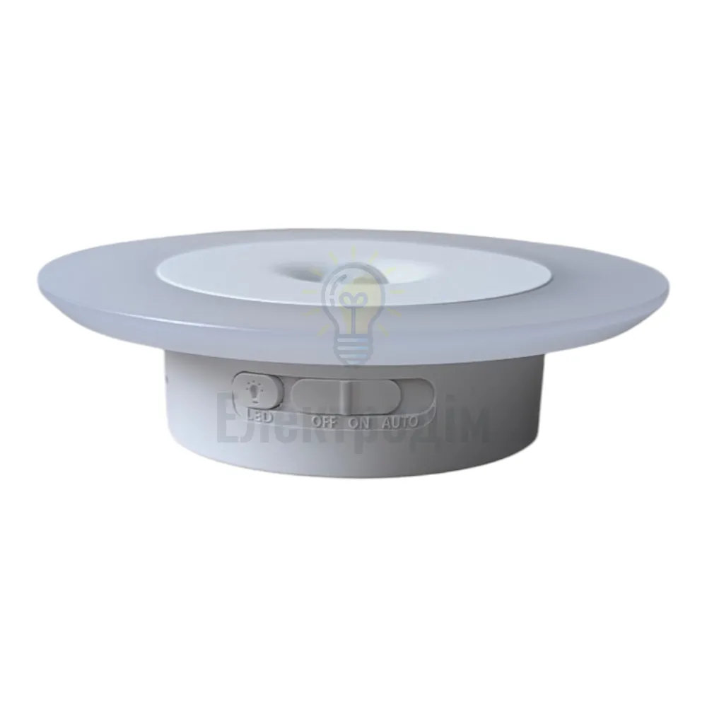 Нiчний свiтильник з датчиком руху 0,8w IP20 3000K/4500K/6500K 2 режими роботи+ димер+ акумулятор NL-03С  - фото 6