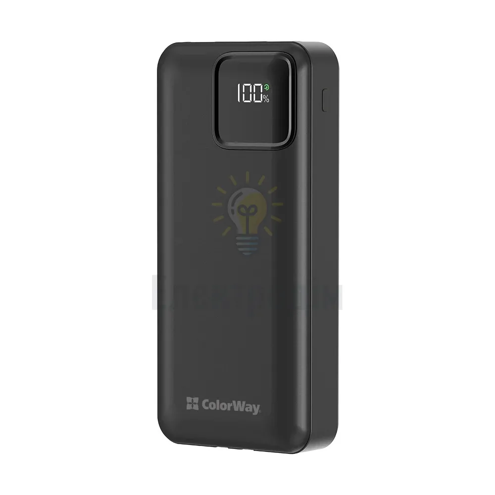 Павербанк 20000 mAh ColorWay Portable Charger CW-PB200LPB4BK-PD 22,5W USB/Type-C QC+PD чорний CW-PB200LPB4BK-PD  - фото 1