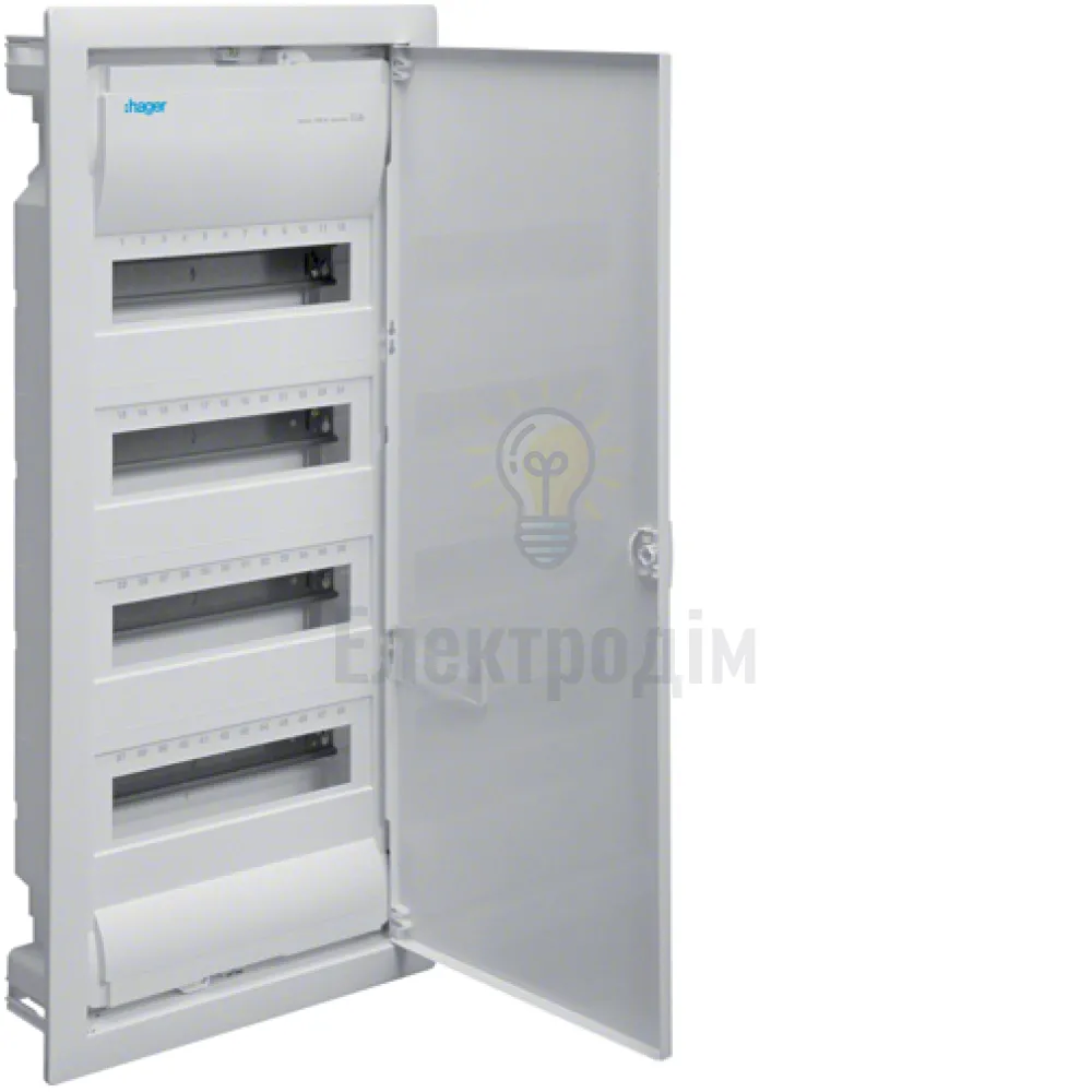 Hager Щит на 48(56) модулів, в/у з металевими дверями, без клем, VOLTA VU48UA 