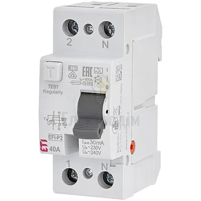 Реле диференційне (ПЗВ) 2р EFI6-P2 40/0,03 тип A (6kA) 2061262 — купити в Електродім