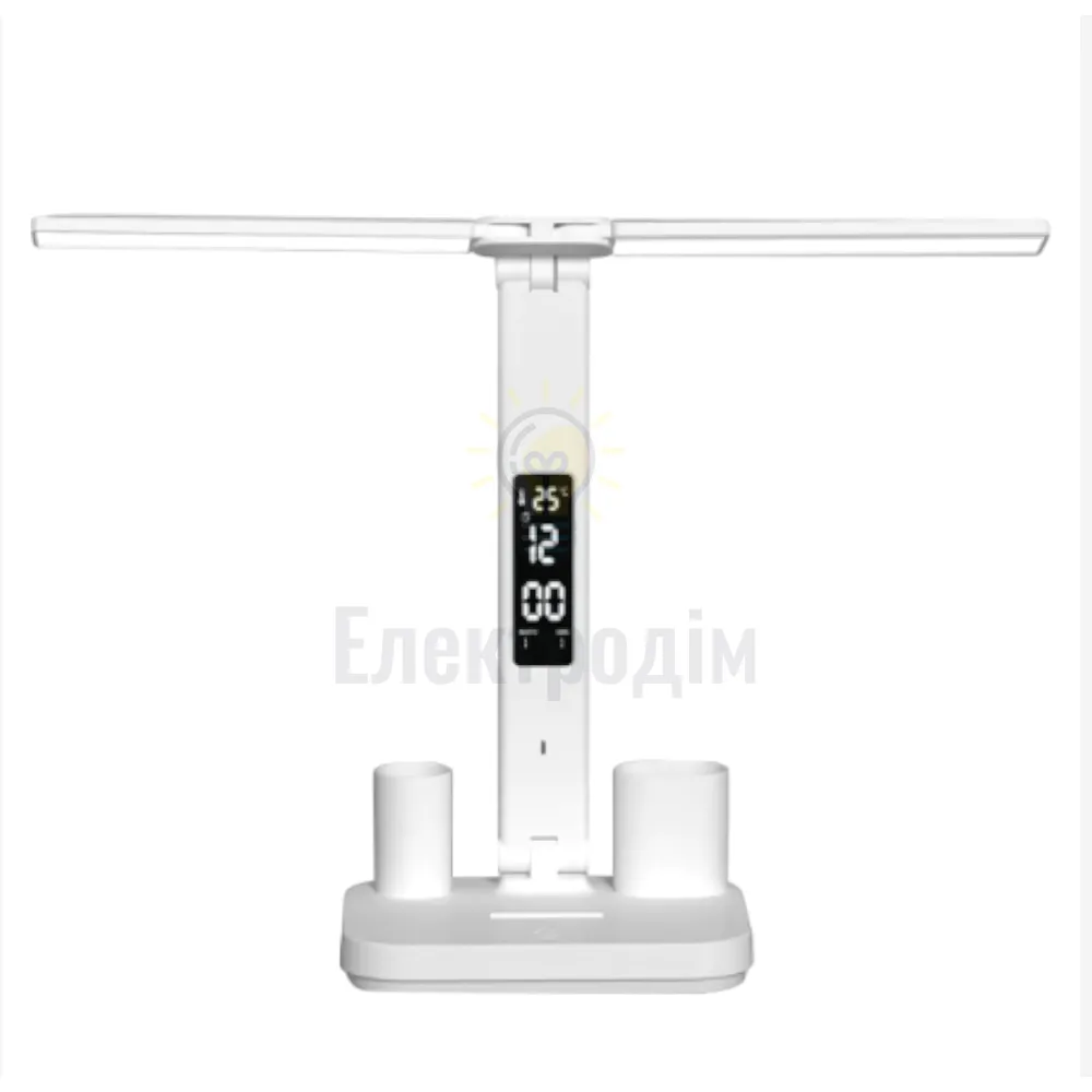 LED-світильник настільний 6W (білий) акумулятор, USB, лед екран, органайзер TL-16W  - фото 4