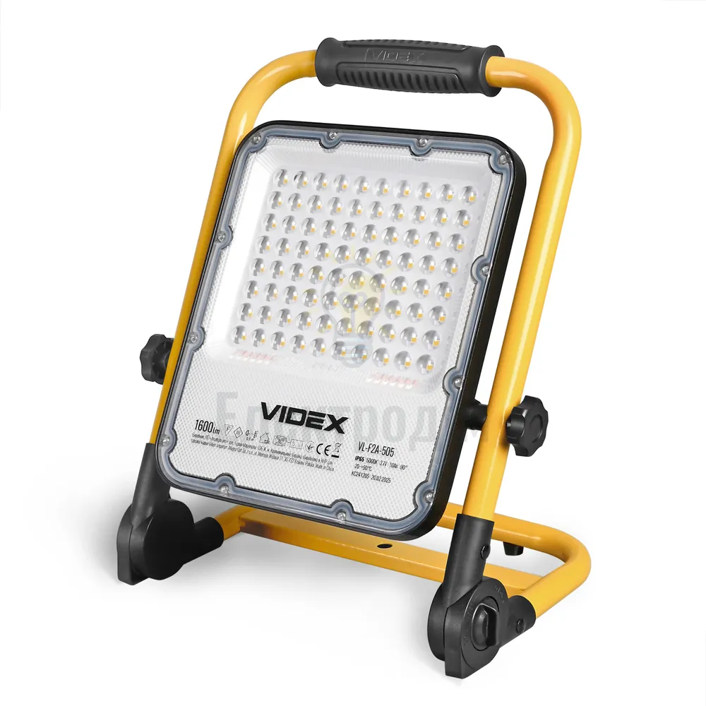 LED Прожектор 50W 5000К акумуляторний VL-F2A-505 Premium Videx VL-F2A-505  - фото 10