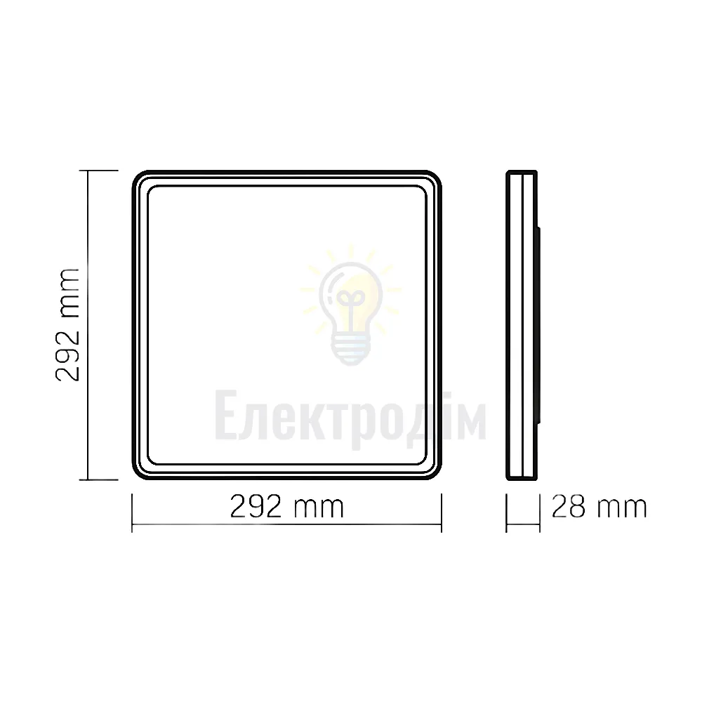 LED світильник з декоративною підсвіткою квадратний VIDEX DL3S 24W 4000K Білий VL-DL3S-244W  - фото 1