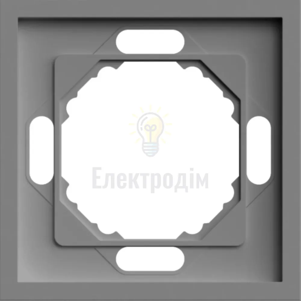 EF101-G рамка 1-місна універсальна сірий Soft 80780  - фото 1