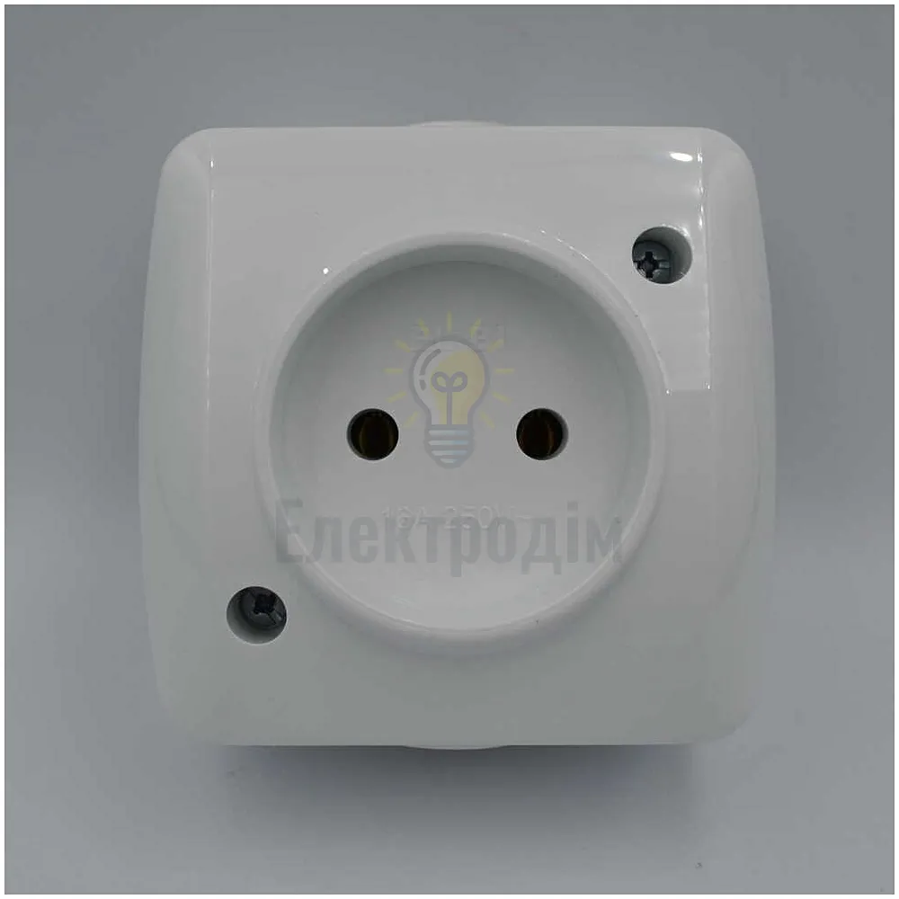 Розетка Alsu біла одинарна без заз 504-010200-215  - фото 3