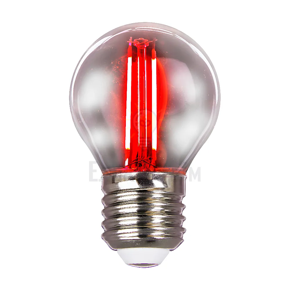 LED лампа філаментна VELMAX V-Filament-G45, 2W, E27, червона, 200Lm 21-41-32-1 