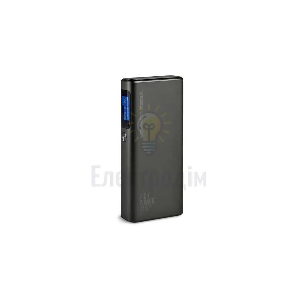 Повербанк 20000mAh VIDEX VPB-323 130W PD100W +Display VPB-323-B  - фото 7
