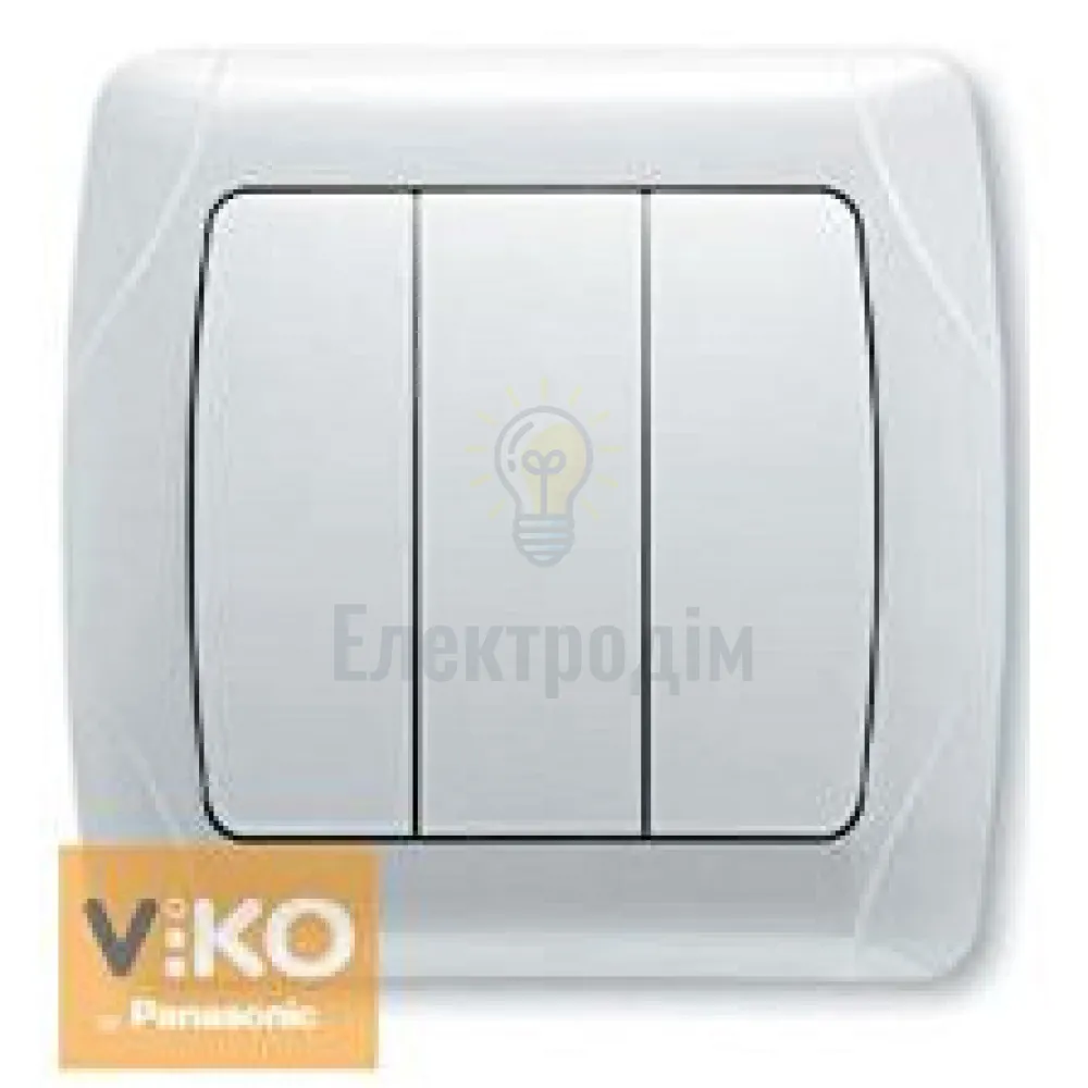 Вимикач Vi-Ko CARMEN білий 3-а 90561068 