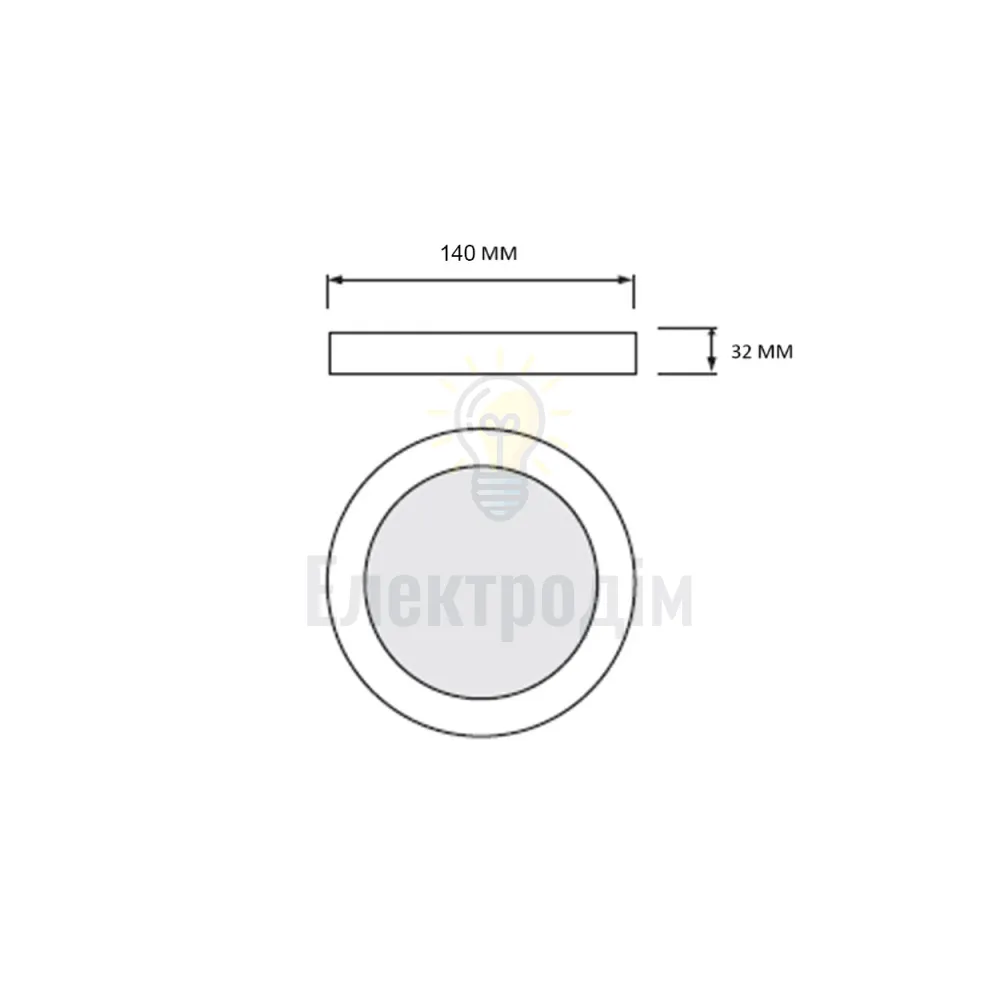 Світлодіодний світильник MILENA-12 3CCT 12W білий 016-083-0012-010  - фото 1