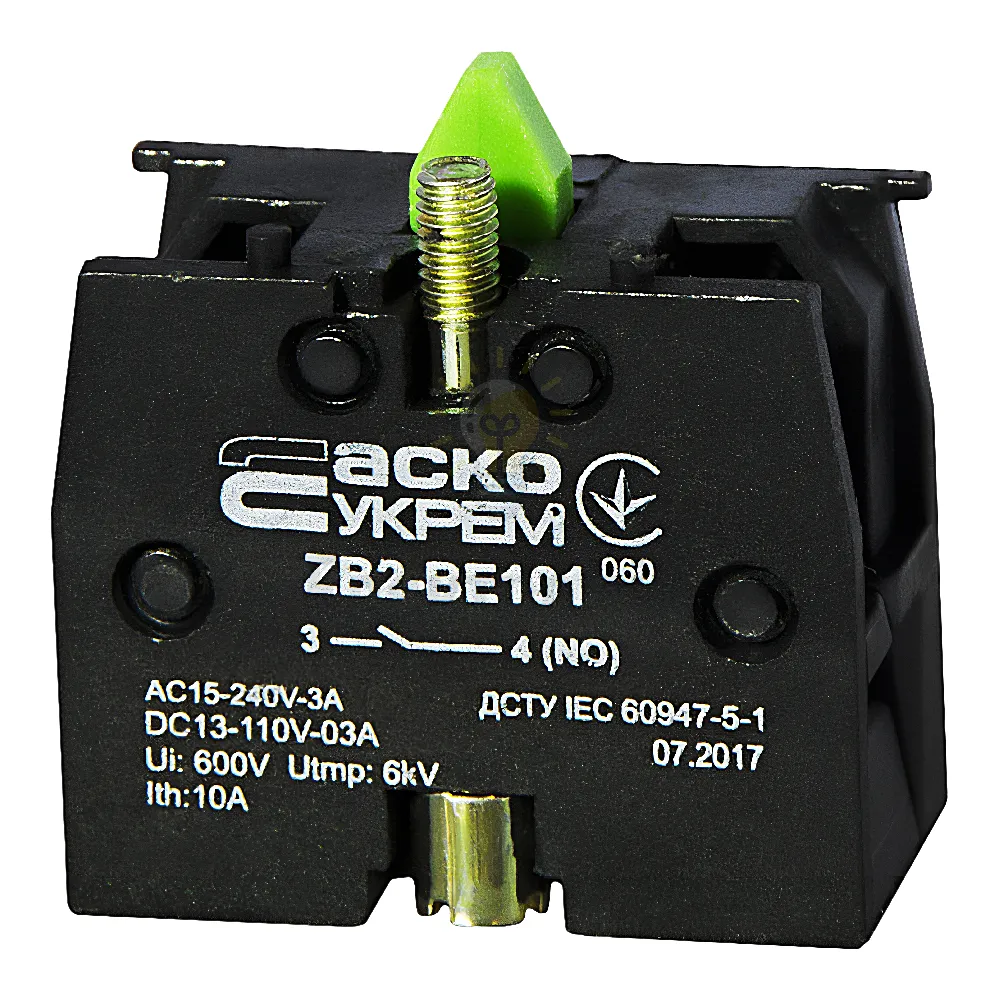 Блок контакт для постів АСКО ZB2-BE101 N/О A0140010025 