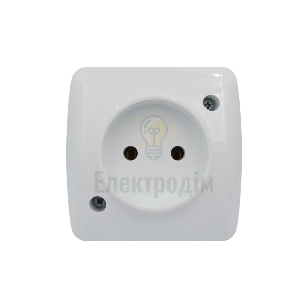 Розетка Alsu біла одинарна без заз 504-010200-215  - фото 2