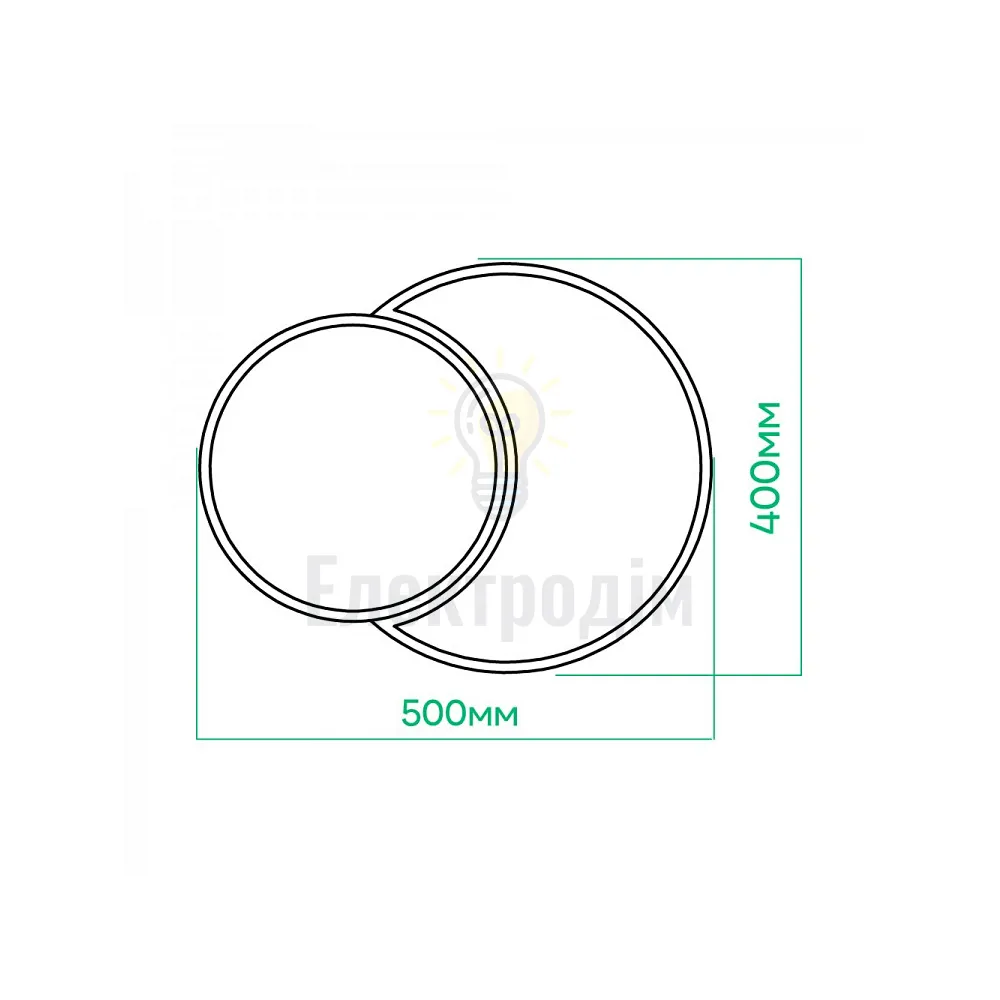 AL6430ARD 60W коло 5100Lm 3000K-6500K 500*400*80mm TOUCH R 80245  - фото 2