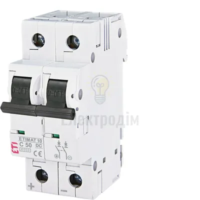 Авт. вимикач ETIMAT 10 DC 2p C 50A (6 kA) 2138721 — купити в Електродім