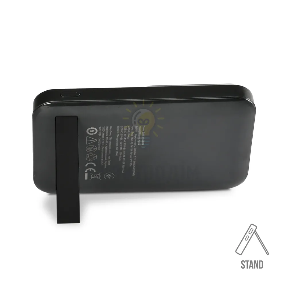 Повербанк з бездротовою зарядкою 10000mAh TITANUM MA02 22.5W Black TPB-MA02-B  - фото 5