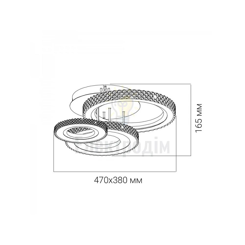 AL6163-1ARD 35W коло 3260Lm 5000K 470*380*165mm VIVID 80089  - фото 3