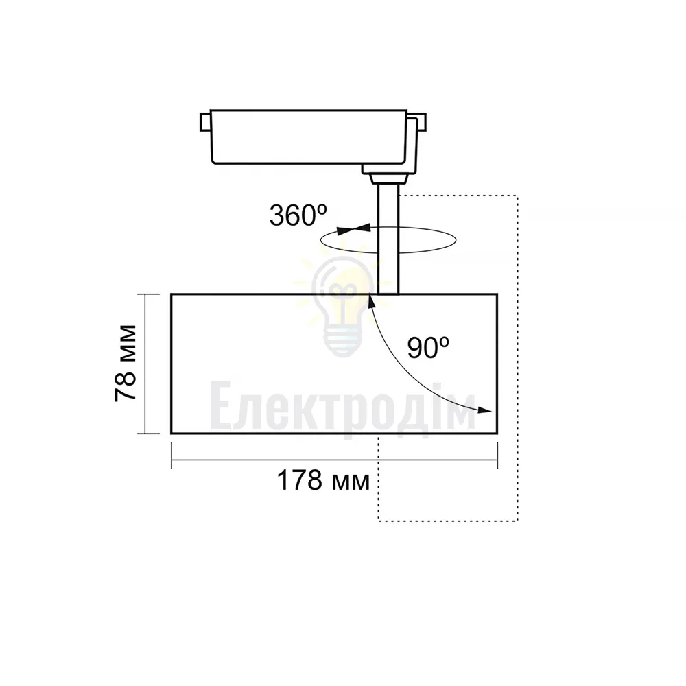 Трекові LED світильник трековий VIDEX 30W 4100K чорний VL-TR04-304B  - фото 5