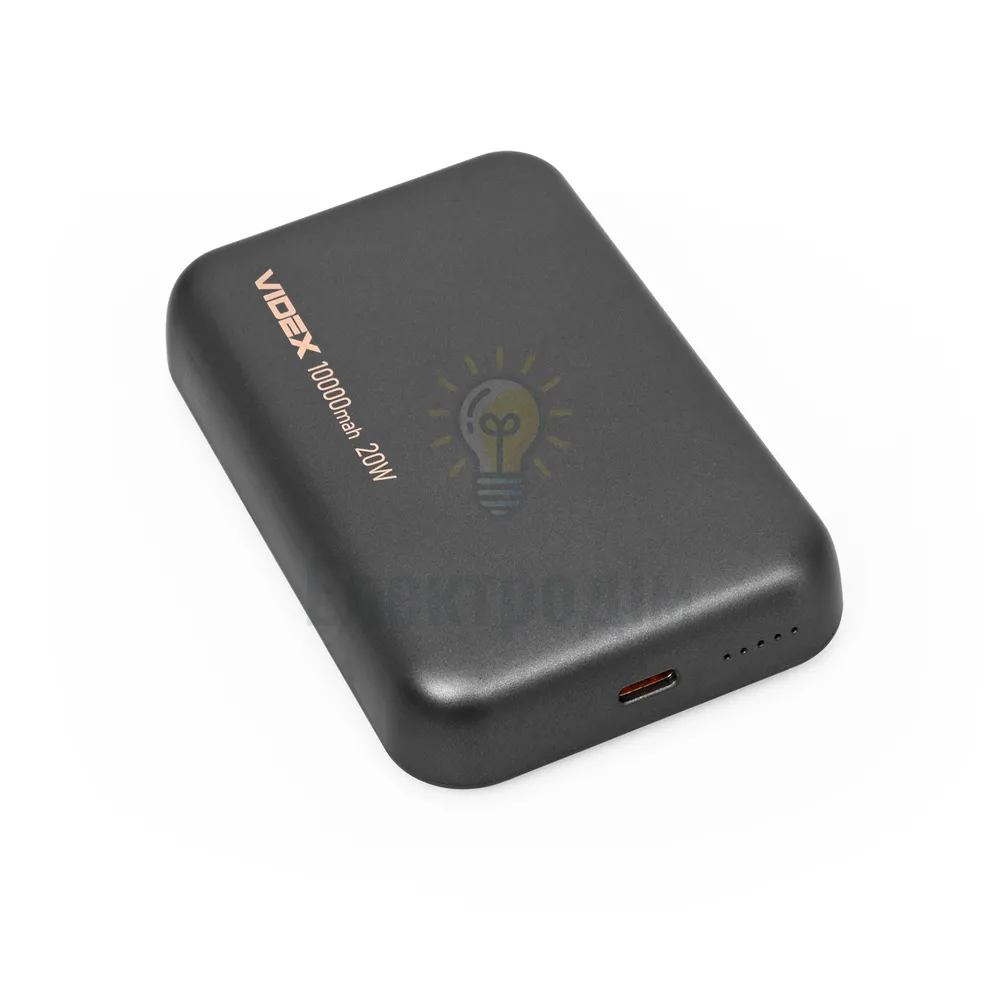 Павербанк 10000 mAh Videx VPB-W102-G 20W PD + БЗП сірий VPB-W102-G  - фото 6