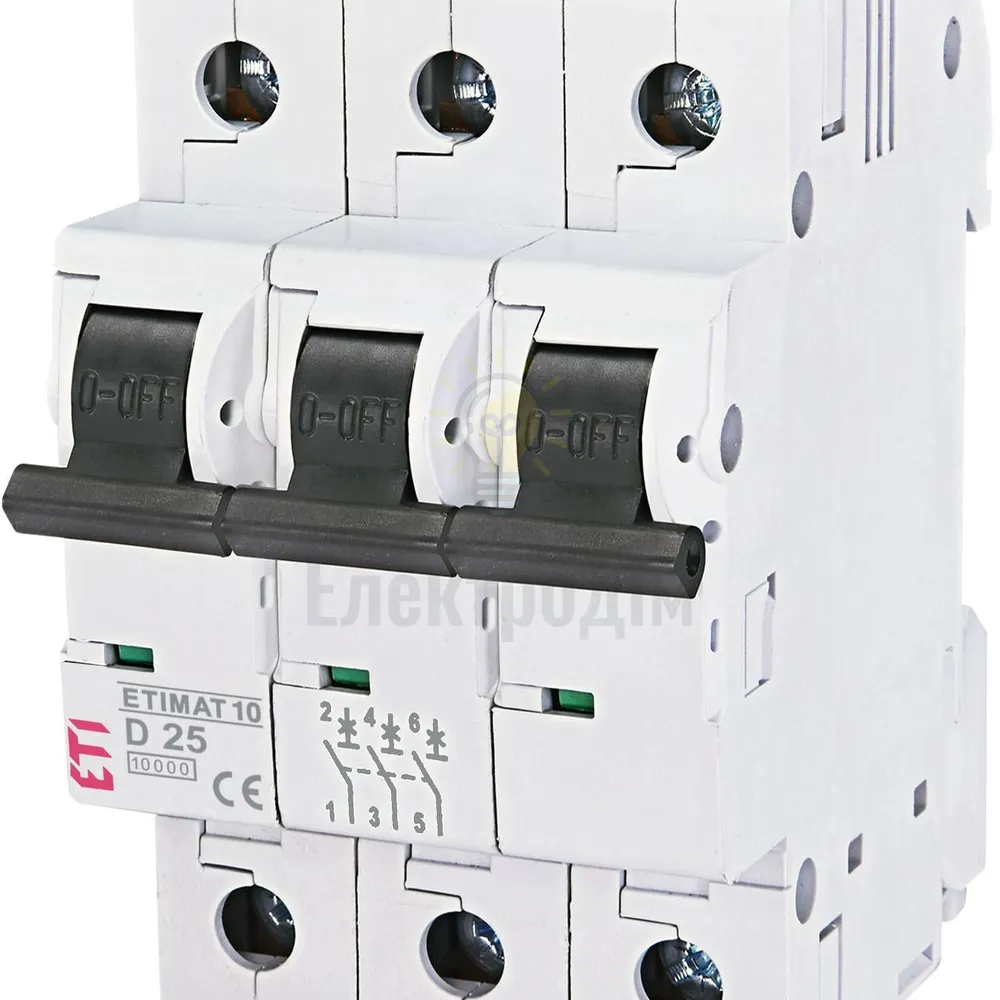 Авт. вимикач ETIMAT 10  3p D 25А (10 kA) 2155718 