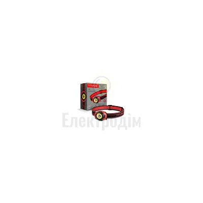 Ліхтарик LED налобний 100Lm 6500К 3*AAA червоний/чорний TLF-H02 TLF-H02 — купити в Електродім