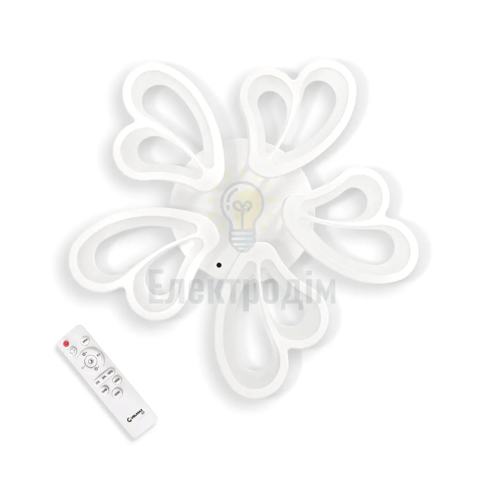 LED світильник VELMAX V-CL-WINDFLOWER-5Wh, max 70W, 3000K-6500K, пульт, блок живлення, білий, 230V 23-43-22  - фото 1