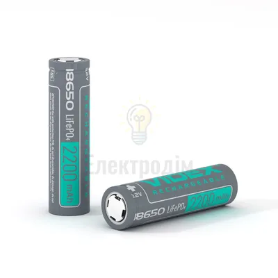 Акумулятор Videx LiFePO4 18650-P (захист) 2200mAh color box/1шт 18650-LFP/2200/1B — купити в Електродім