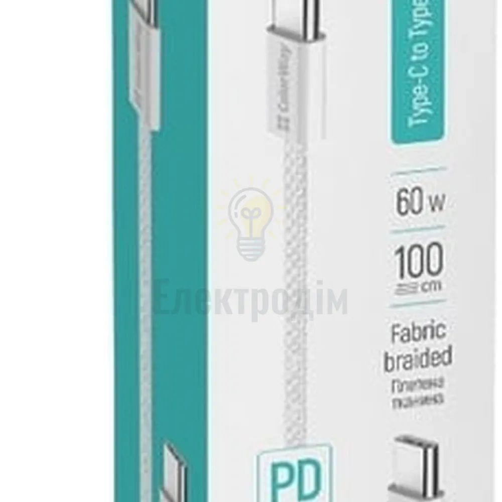 Кабель USB PD Type-C/Type-C ColorWay CW-CBPDCC061-GR 3,0A 1м сірий CW-CBPDCC061-GR 
