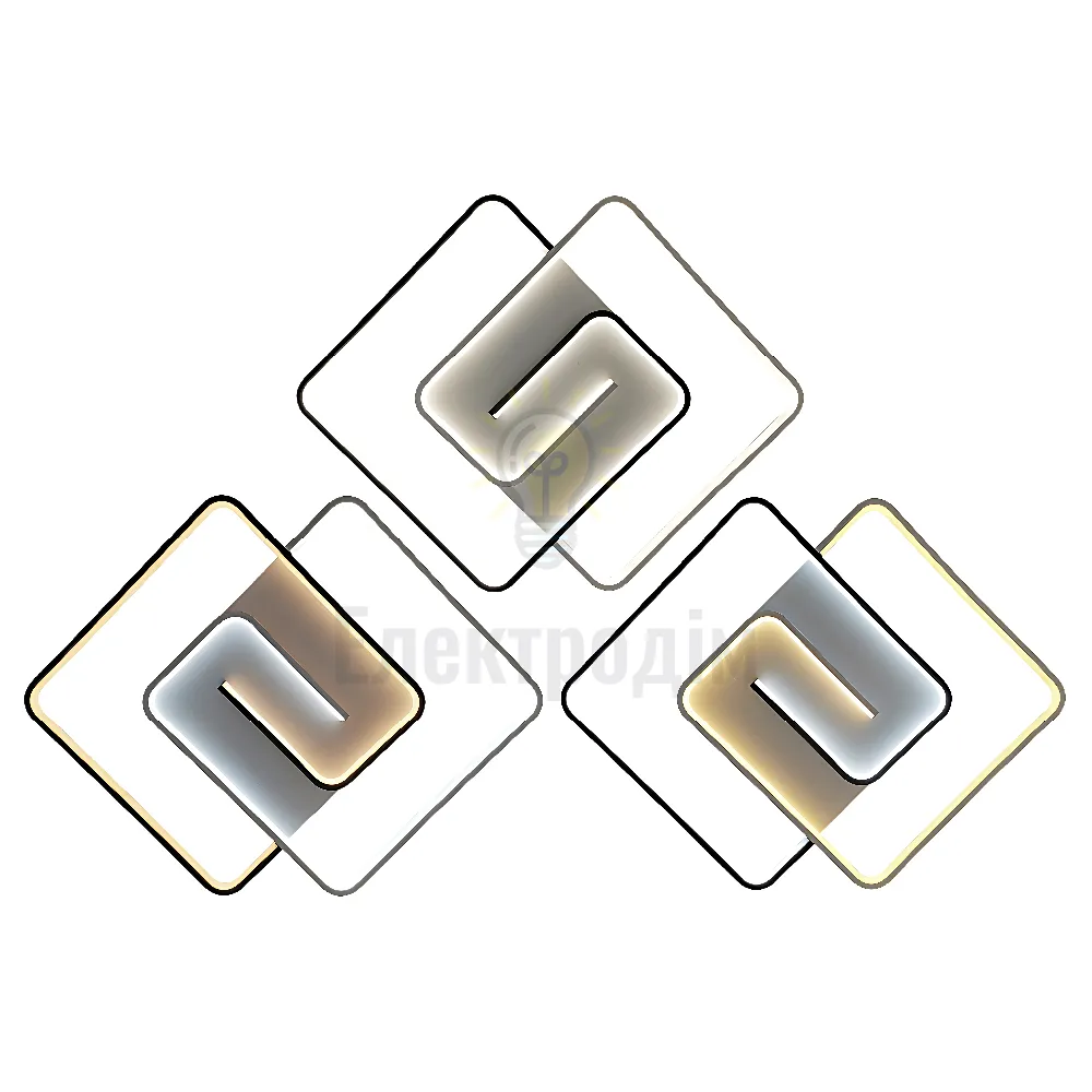 Violux LED світильник smart DOMINO VIOLUX квадрат 90W 3000-4000-5000K IP20 білий 220565  - фото 2