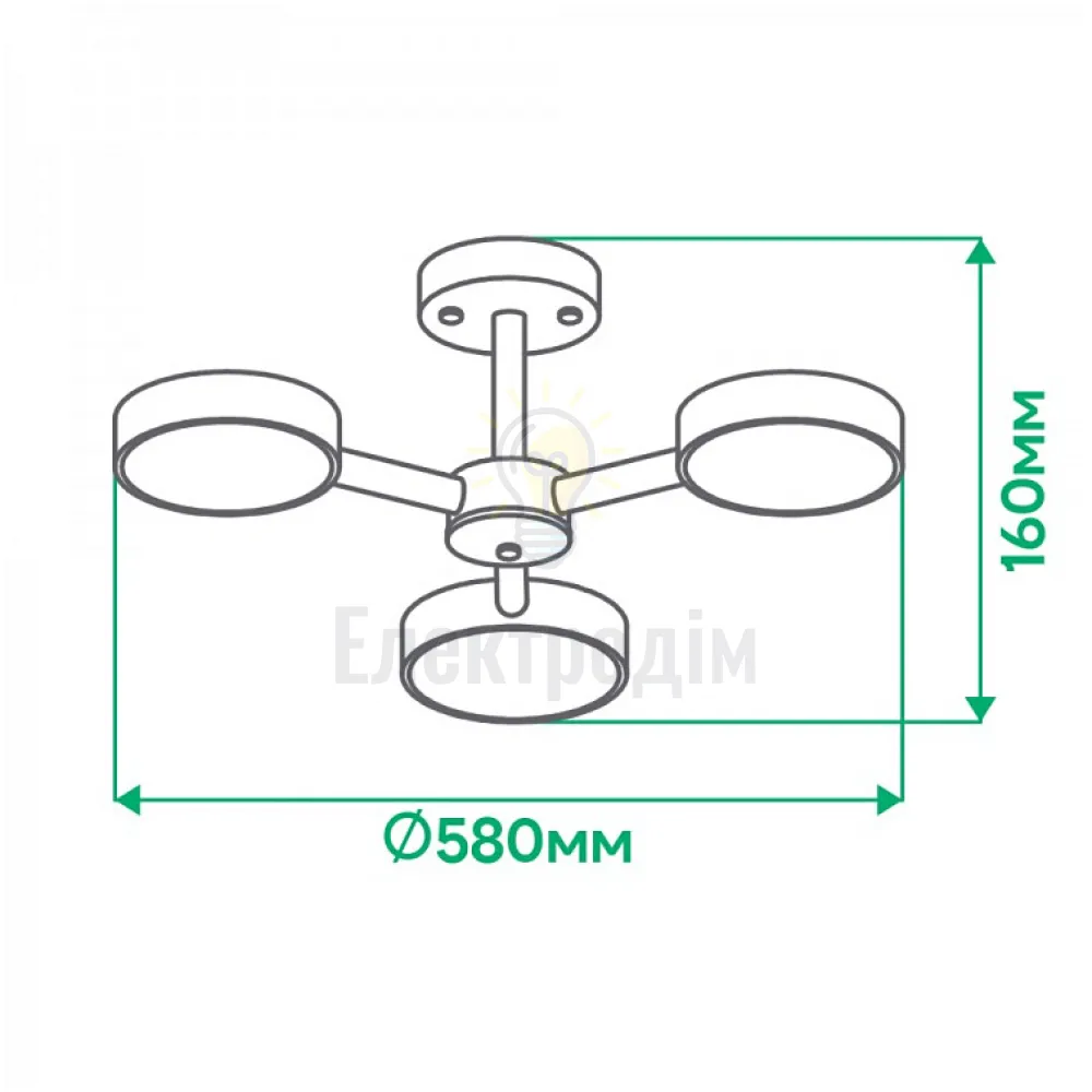 AL6193ARD 40W 3200Lm  3000K-6500K  580*160mm SCANDY 80097  - фото 4
