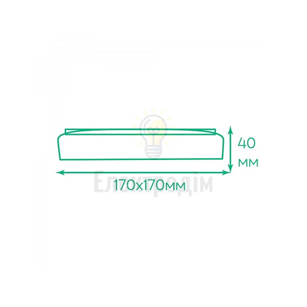 AL709ARD 24W квадрат накладний 2400Lm 5000K 170*170*40mm 80006  - фото 4