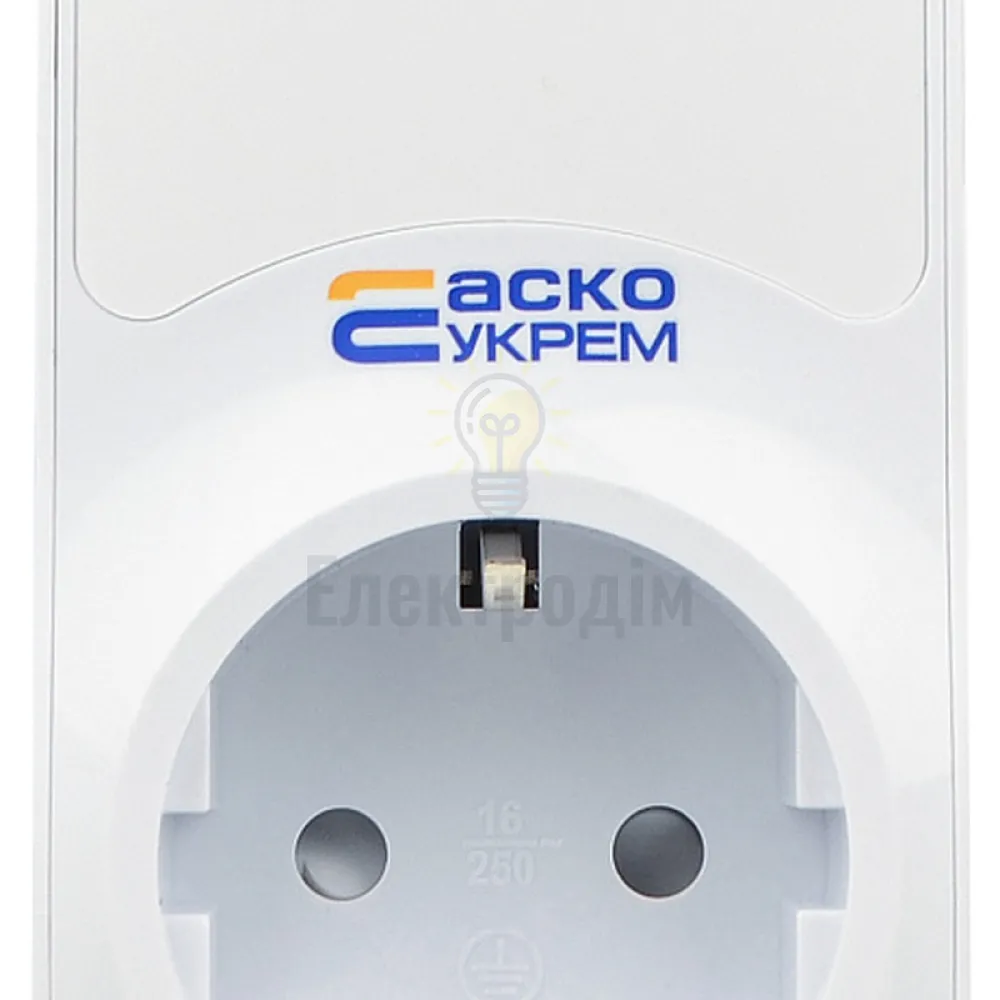 Реле контролю напруги розеткове АСКО URate S-16  AC 230V 16A A0010230004  - фото 3