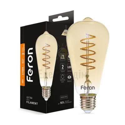 Світлодіодна лампа Filament LB-764 ST64 золото, спіраль 230V 4W 300Lm E27 2700K 01867 — купити в Електродім