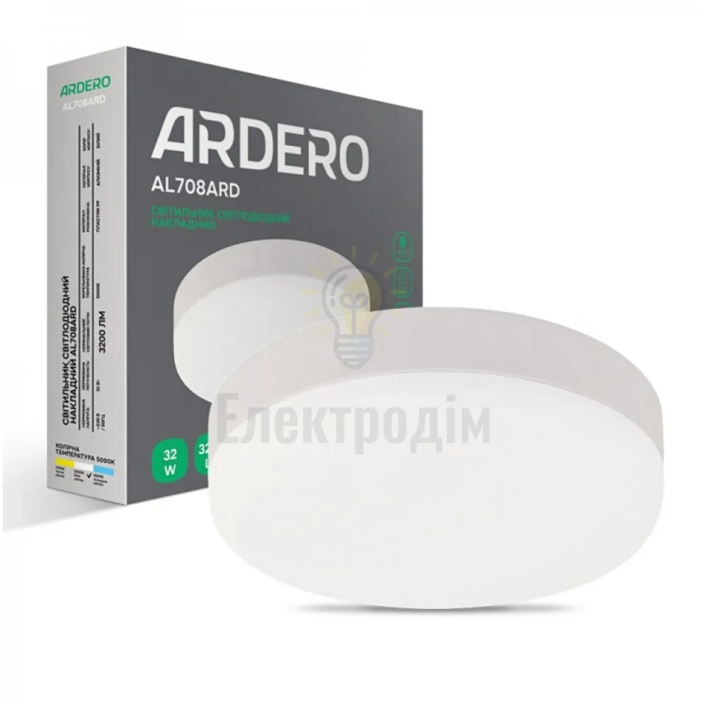 AL708ARD 32W коло накладний 3200Lm 5000K 225*40mm 80003 