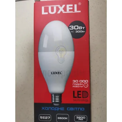 LUXEL Лампа LED 30w E27 6500K 097-C — купити в Електродім