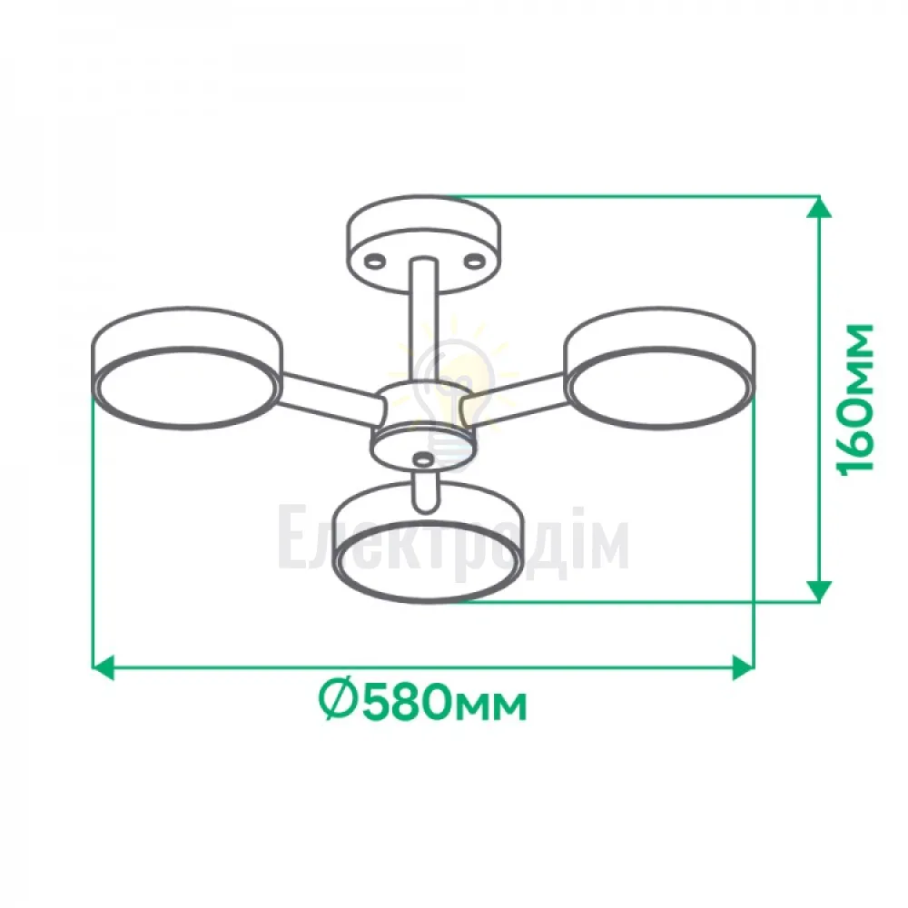 AL6193ARD 40W 3200Lm  3000K-6500K  580*160mm SCANDY 80097  - фото 4