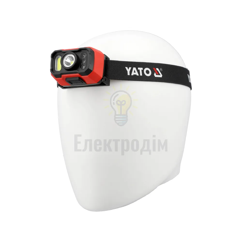 Акумуляторний ліхтар налобний з датчиком руху YATO YT-085942  - фото 2