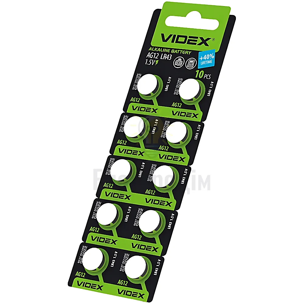 Батарейка Videx AG12/LR43 (1 шт) GP за 1 шт. 