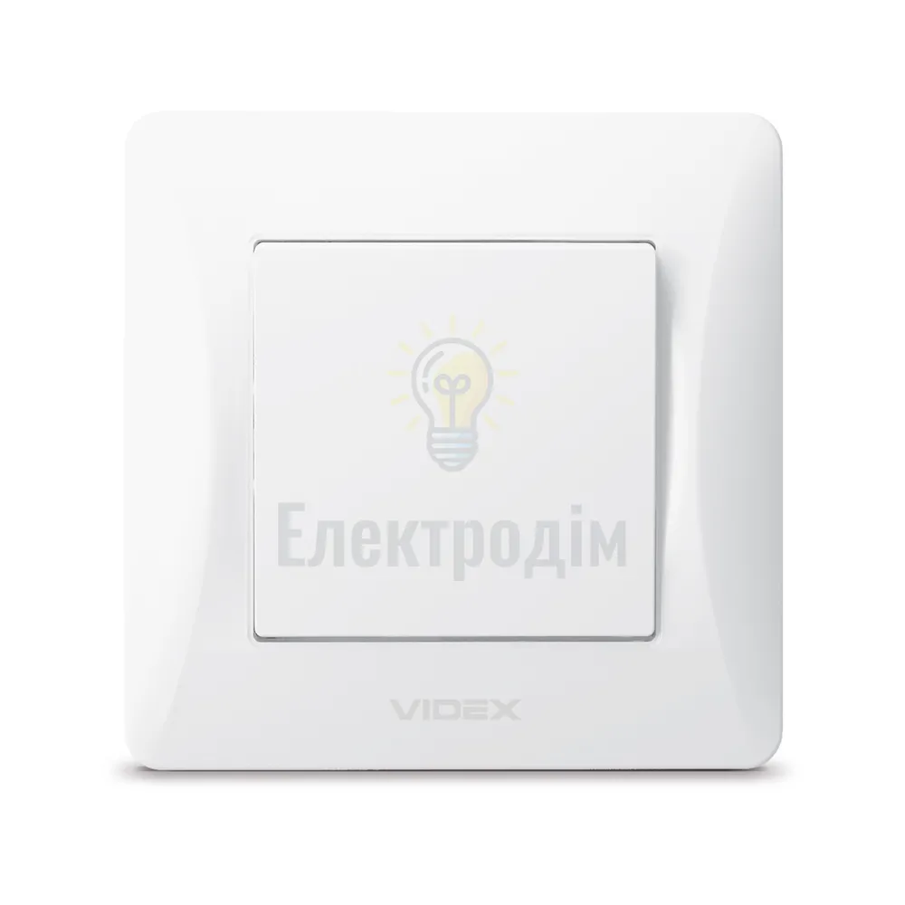BINERA білий Вимикач внутрішній 1кл Videx VF-BNSW1-W  - фото 1